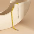 Yellow Enamel & Silver-Plated Box-Chain Bracelet Online Hot Sale