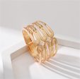 18K Gold-Plated Pins Layered Hinge Bangle Online now