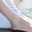 Silver-Plated Flower Station Layered Anklet Supply