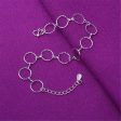 Silver-Plated Circle Link Anklet Supply