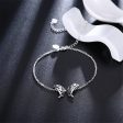 Silver-Plated Openwork Butterfly Anklet Supply