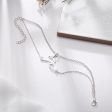 Silver-Plated Wave & Fish Tail Charm Layer Anklet on Sale