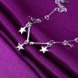 Silver-Plated Star Station Charm Anklet Online now