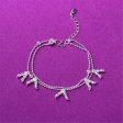 Silver-Plated Peanut Charm Anklet Hot on Sale