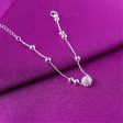 Silver-Plated Ball & Bead Anklet on Sale