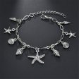 Silver-Plated Starfish Charm Anklet Discount